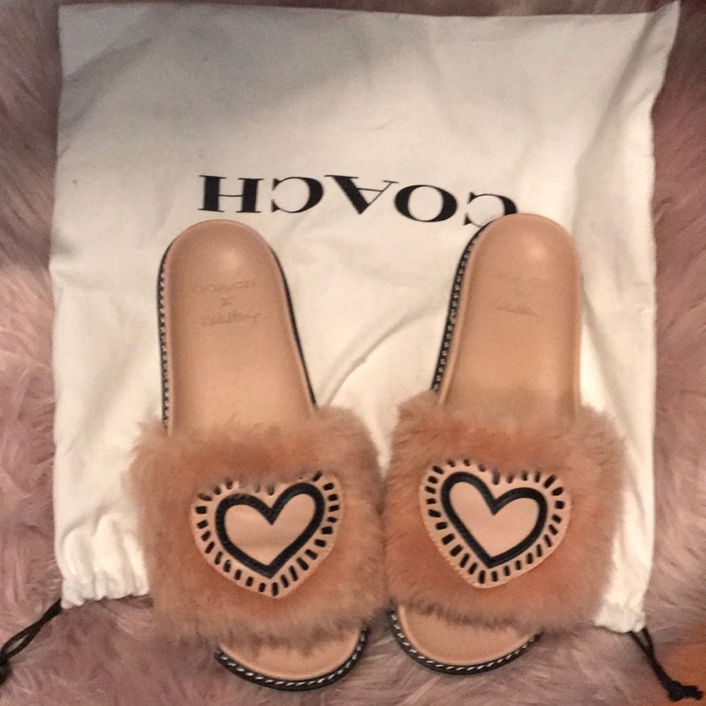 Coach x Keith Haring fur slides